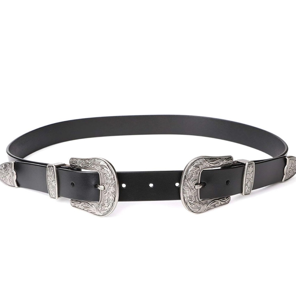 Women Leather Belts Ladies Vintage Western for Pants Jeans Dresses